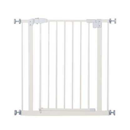 74-80cm Adjustable Metal Pet Gate with Auto-Close Door – White