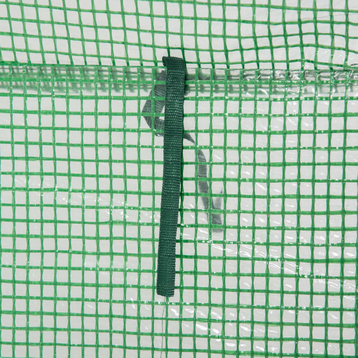 100x50x150cm Greenhouse PE Cover w/ Zipper Roll-up Door Outdoor, Green