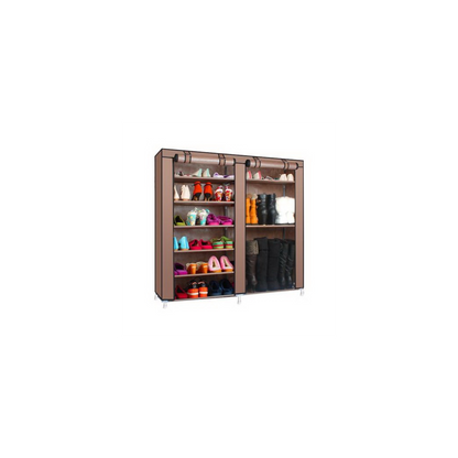 Double Rows 9 Lattices Combination Style Shoe Cabinet Coffee