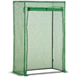 100x50x150cm Greenhouse PE Cover w/ Zipper Roll-up Door Outdoor, Green